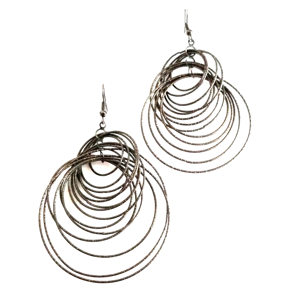 ❗5 For $2️⃣5️⃣ Gunmetal Circles Earrings